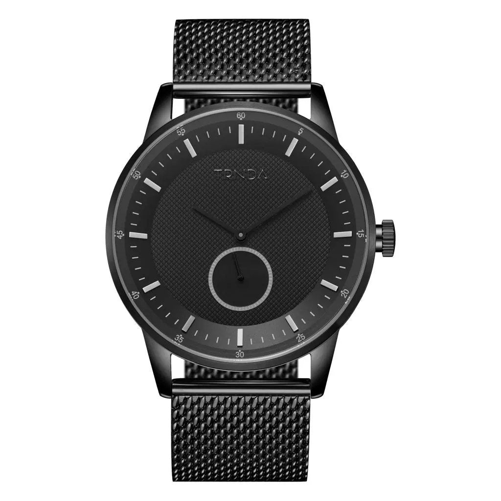 Trnda Men's Black Stainless Steel Watch, Mesh Band | Trn-Ss43mb by TRNDA