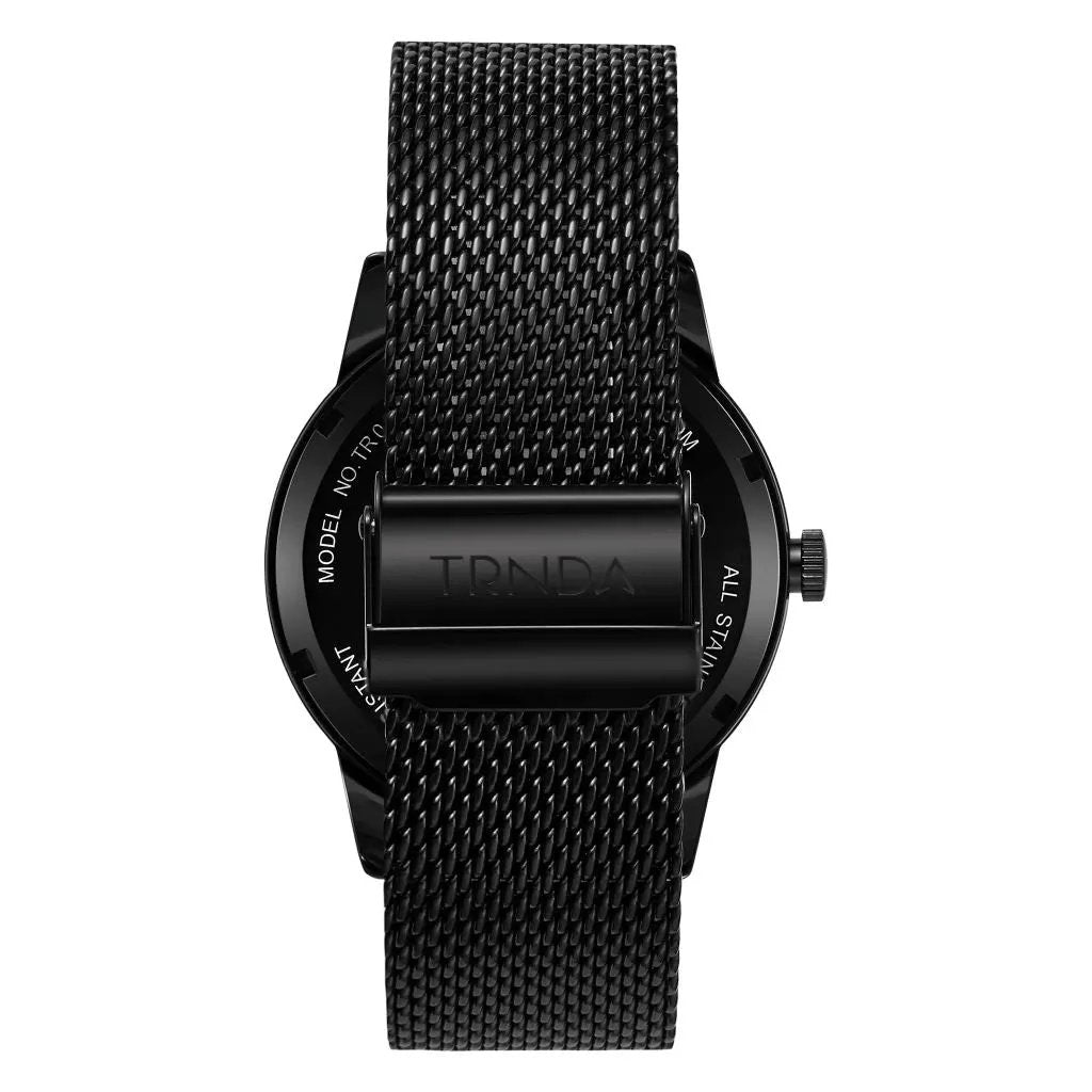 Trnda Men's Black Stainless Steel Watch, Mesh Band | Trn-Ss43mb by TRNDA