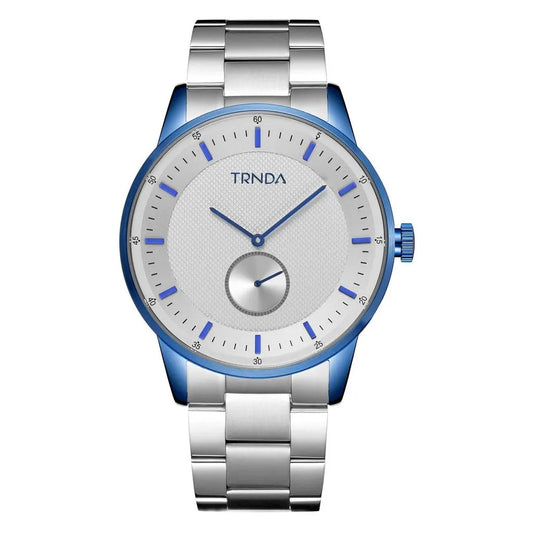 Trnda Men's Stainless Steel Blue Watch, Silver Dial | Trn-W43b by TRNDA