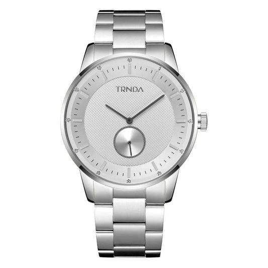 Trnda Men's Stainless Steel Watch, Silver Dial | Trnda-43s by TRNDA