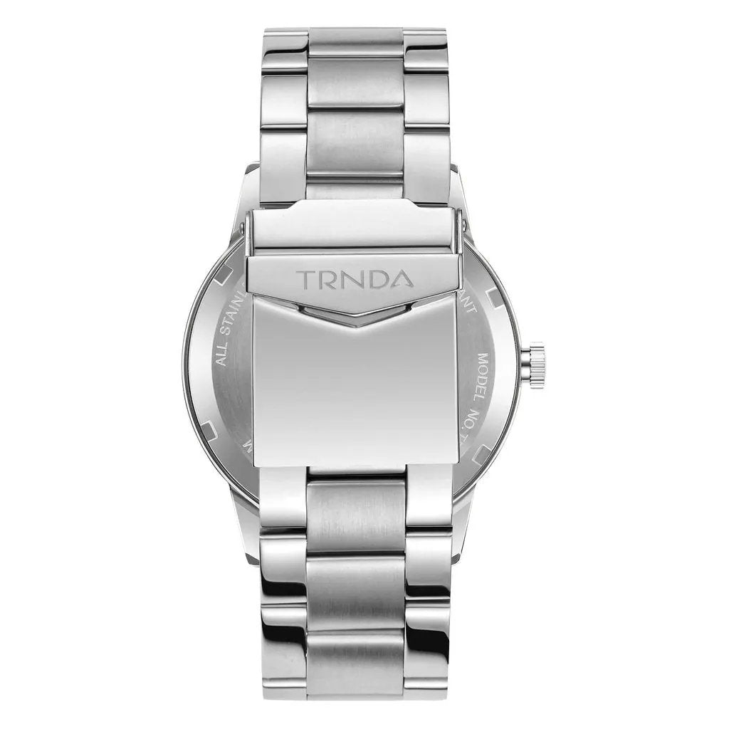 Trnda Men's Stainless Steel Watch, Black Dial | Trnd-S43b by TRNDA