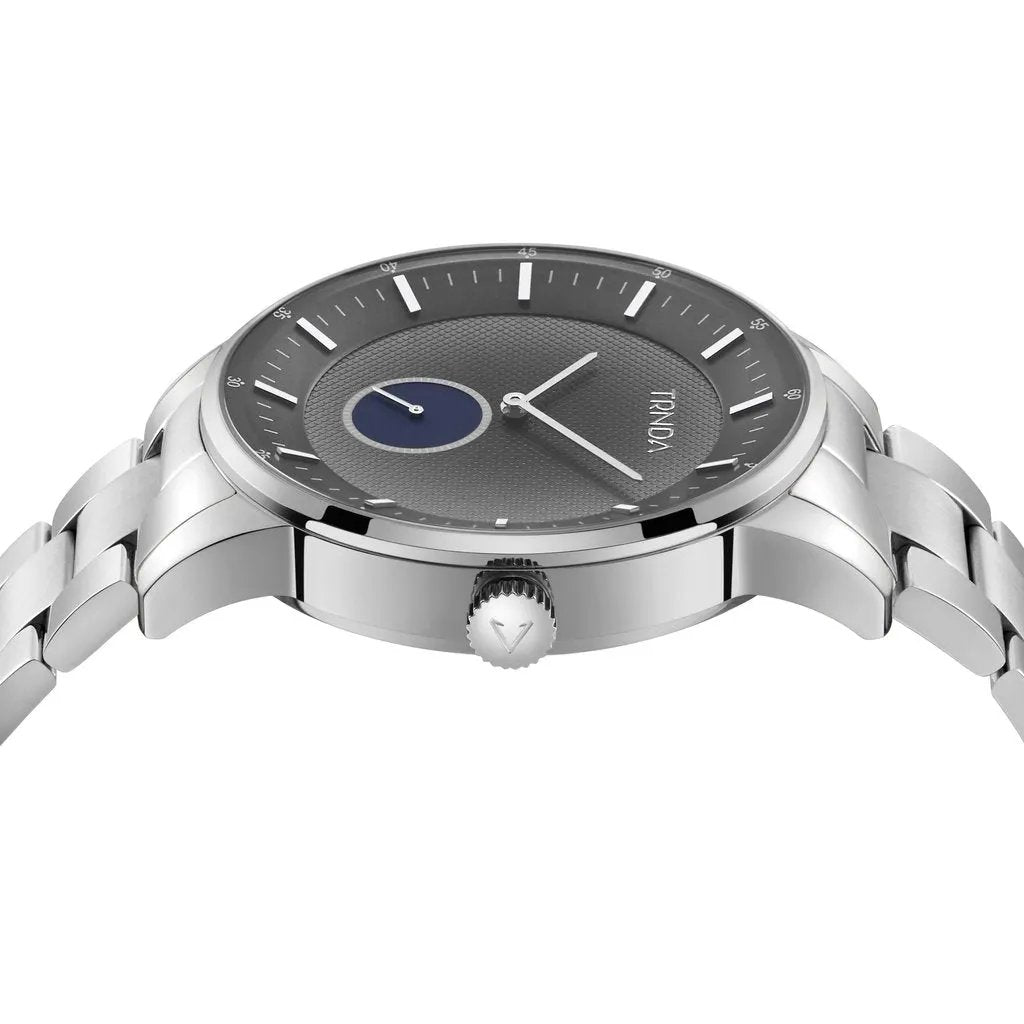 Trnda Men's Stainless Steel Watch, Silver Gradient Dial | Trnda43ss by TRNDA