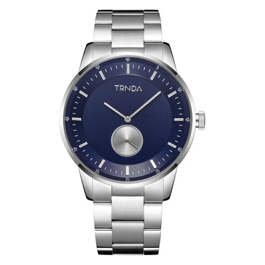 Trnda Men's Stainless Steel Watch, Blue Dial | Trnda-43mm-Silver by TRNDA