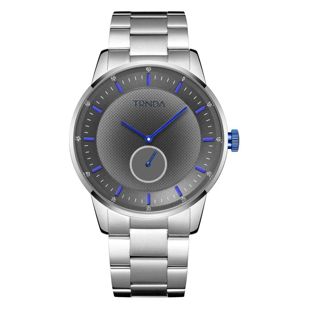 Trnda Men's Stainless Steel Watch, Silver Dial | Tsw43silver by TRNDA
