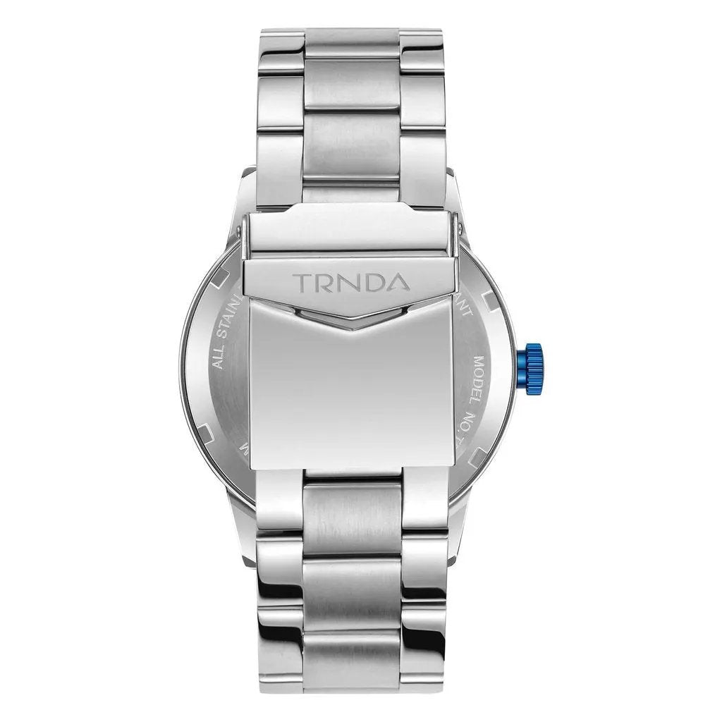 Trnda Men's Stainless Steel Watch, Silver Dial | Tsw43silver by TRNDA