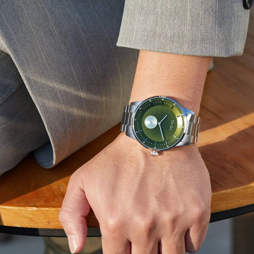 Trnda Men's Stainless Steel Watch, Seaweed Green Dial | Trnda43mm by TRNDA