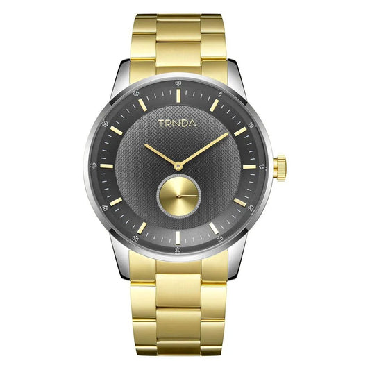 Trnda Men's Gold Stainless Steel Watch, Gray Dial | Trnda-43g by TRNDA
