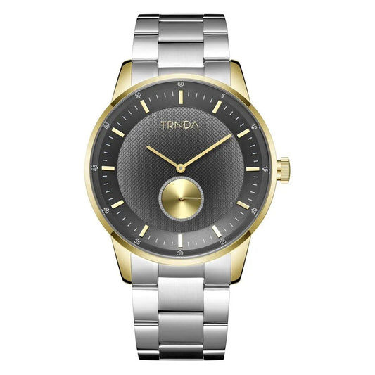 Trnda Men's Gold Stainless Steel Watch, Gray Dial | Tr-M43gsl by TRNDA