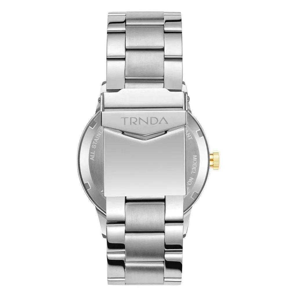 Trnda Men's Gold Stainless Steel Watch, Gray Dial | Tr-M43gsl by TRNDA
