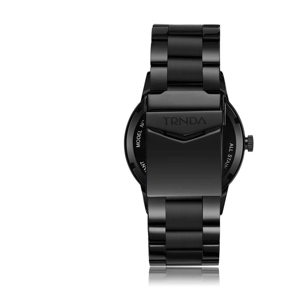 Trnda Men's Black Stainless Steel Watch, Seaweed Green Dial | Trn43b by TRNDA