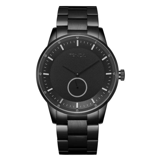 Trnda Men's Black Stainless Steel Watch, Round Dial | Trn43mmblack by TRNDA