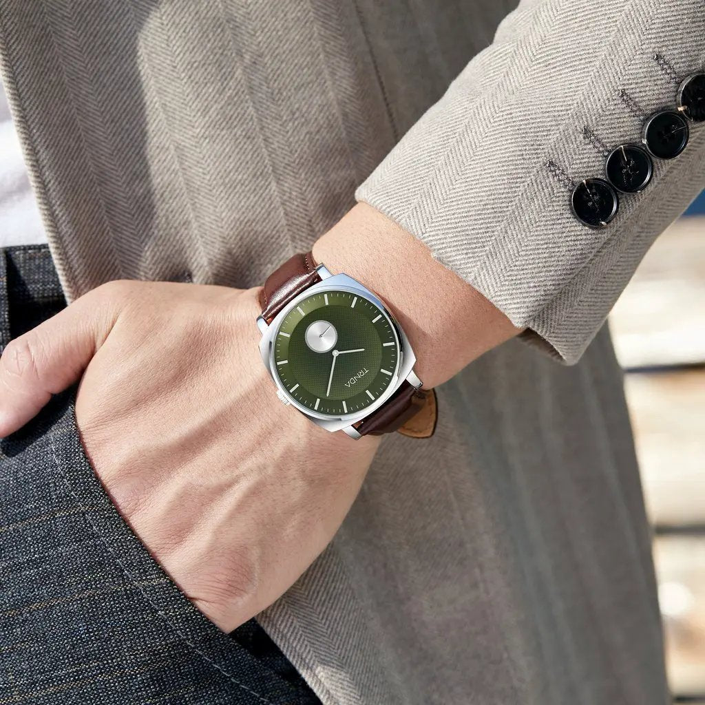 Trnda Men's Stainless Steel Watch, Seaweed Green Dial | Trnda45mm by TRNDA