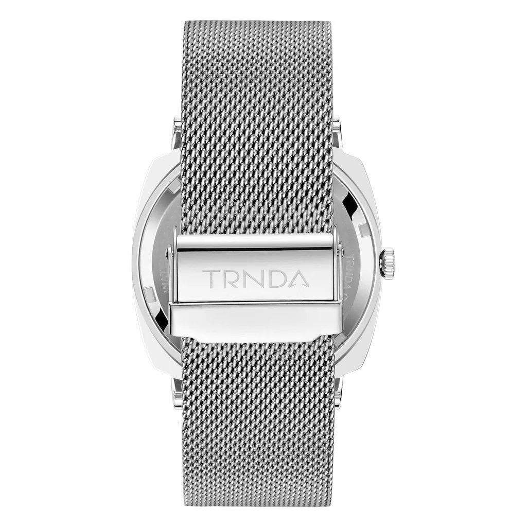 Trnda Men's Stainless Steel Watch, Silver Mesh Band | Trnda-S45m by TRNDA