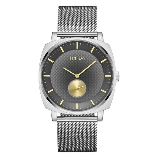 Trnda Men's Silver Stainless Steel Watch, Gradient Dial | Trn45mm by TRNDA