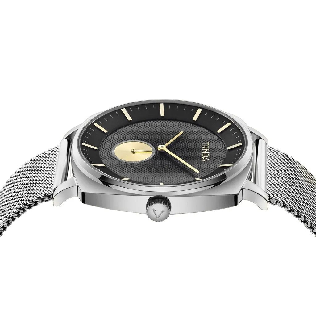 Trnda Men's Silver Stainless Steel Watch, Gradient Dial | Trn45mm by TRNDA