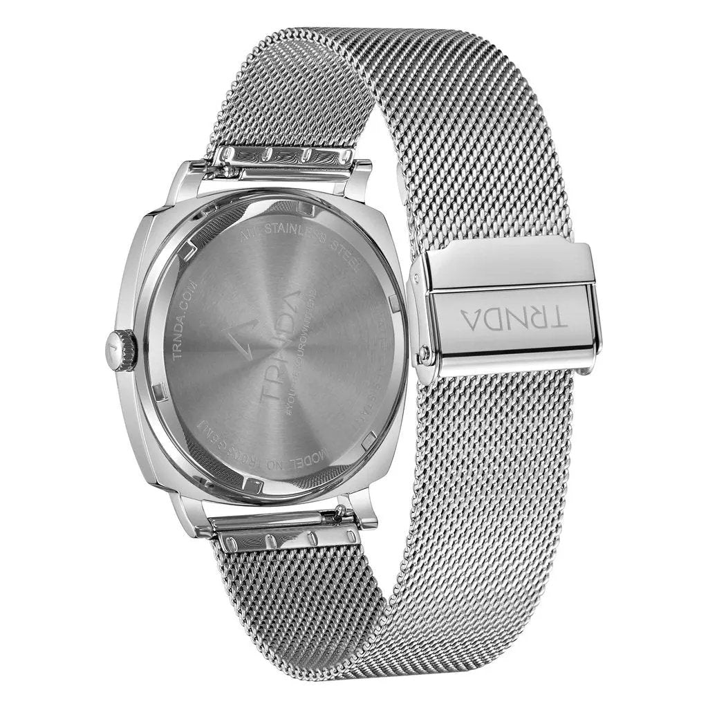 Trnda Men's Silver Stainless Steel Watch, Grey Dial | Trnda-045ss by TRNDA
