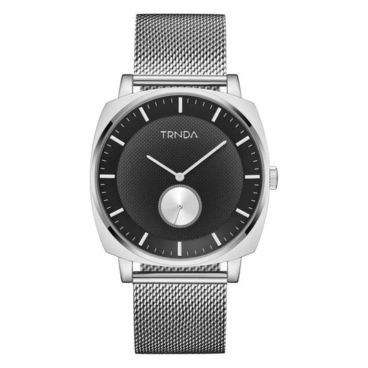 Trnda Men's Stainless Steel Watch, Silver Mesh Band | Trd45mm by TRNDA