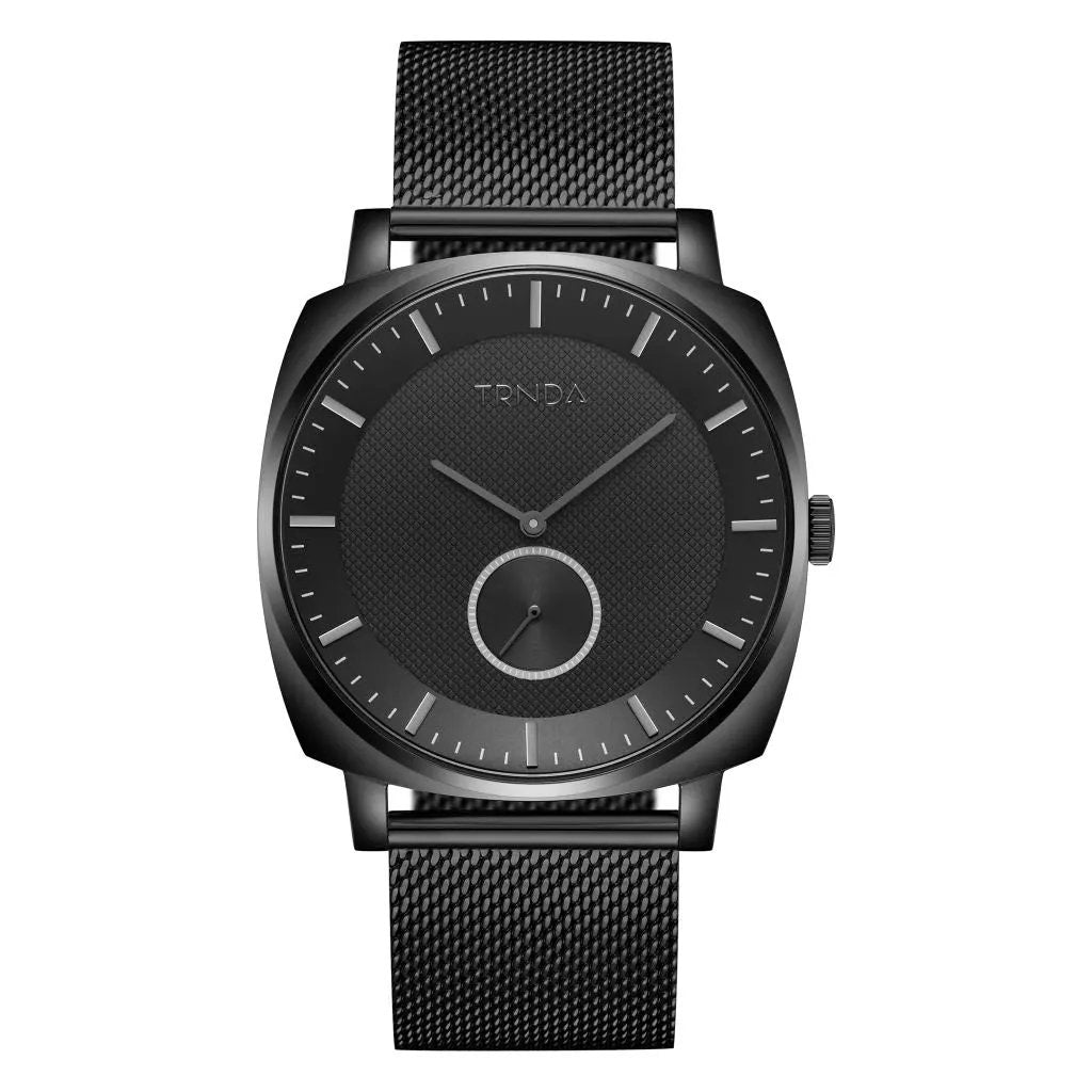 Trnda Men's Black Stainless Steel Watch, Square Case | Trnda45mm by TRNDA