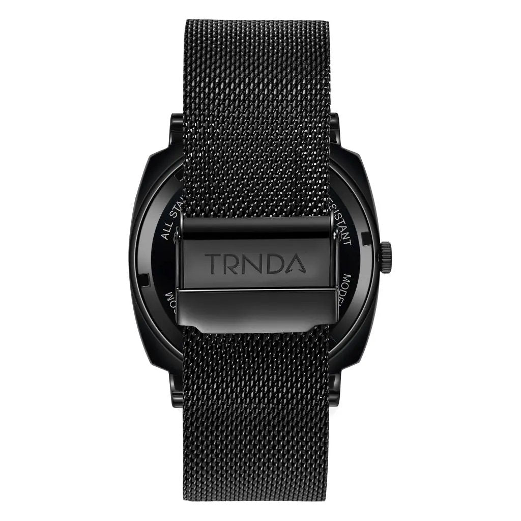 Trnda Men's Black Stainless Steel Watch, Square Case | Trnda45mm by TRNDA