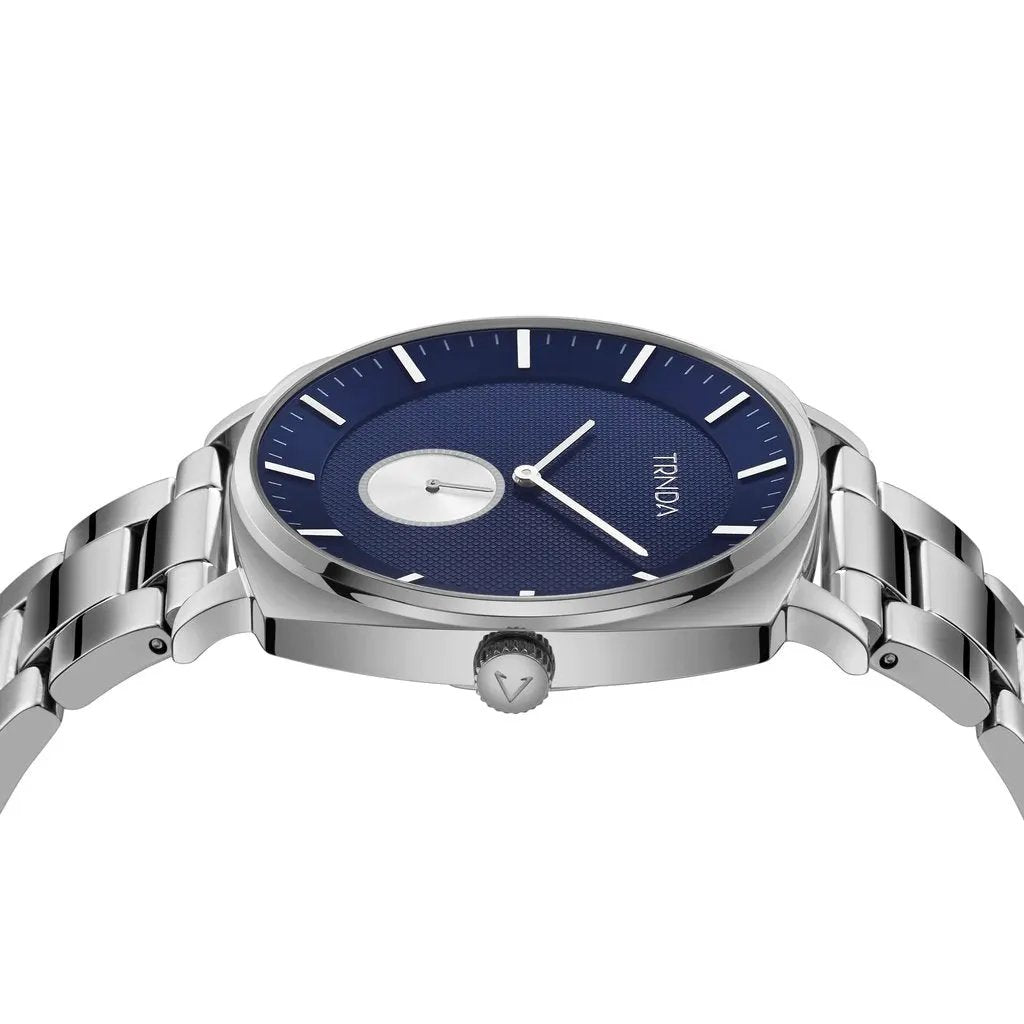 Trnda Men's Stainless Steel Watch, Blue Dial | Trnda-45mm by TRNDA