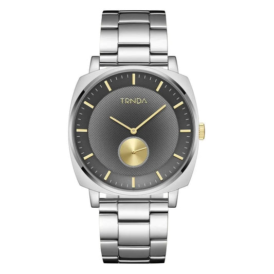 Trnda Men's Stainless Steel Watch, Silver Gradient Dial | Tr45ss by TRNDA