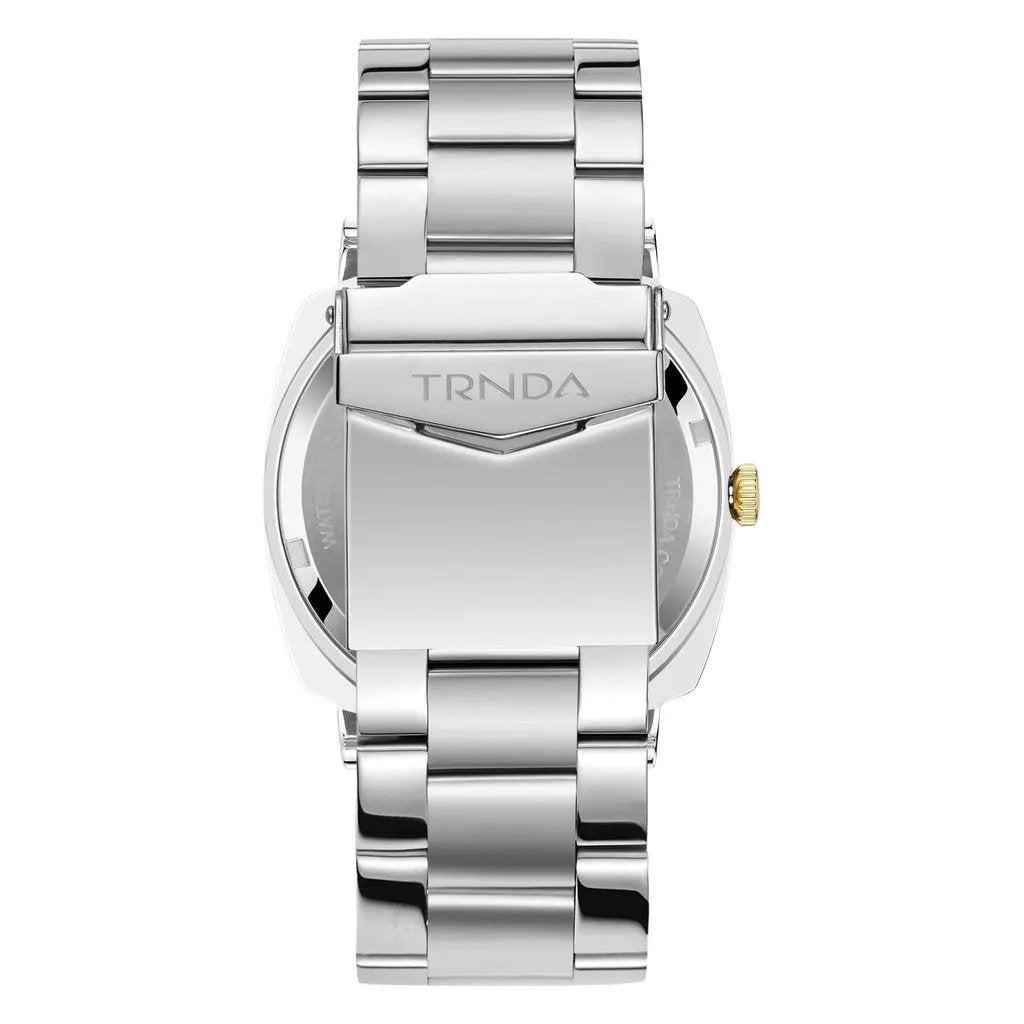 Trnda Men's Stainless Steel Watch, Silver Gradient Dial | Tr45ss by TRNDA