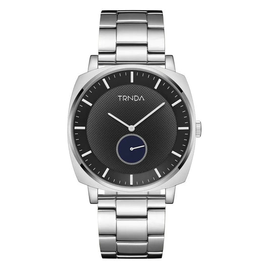 Trnda Men's Stainless Steel Watch, Silver Gradient Dial | Trnda45mm by TRNDA