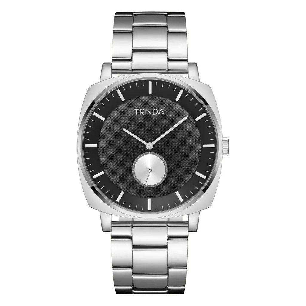 Trnda Men's Stainless Steel Watch, Gradient Dark Grey Dial | Trnda-Sq45 by TRNDA