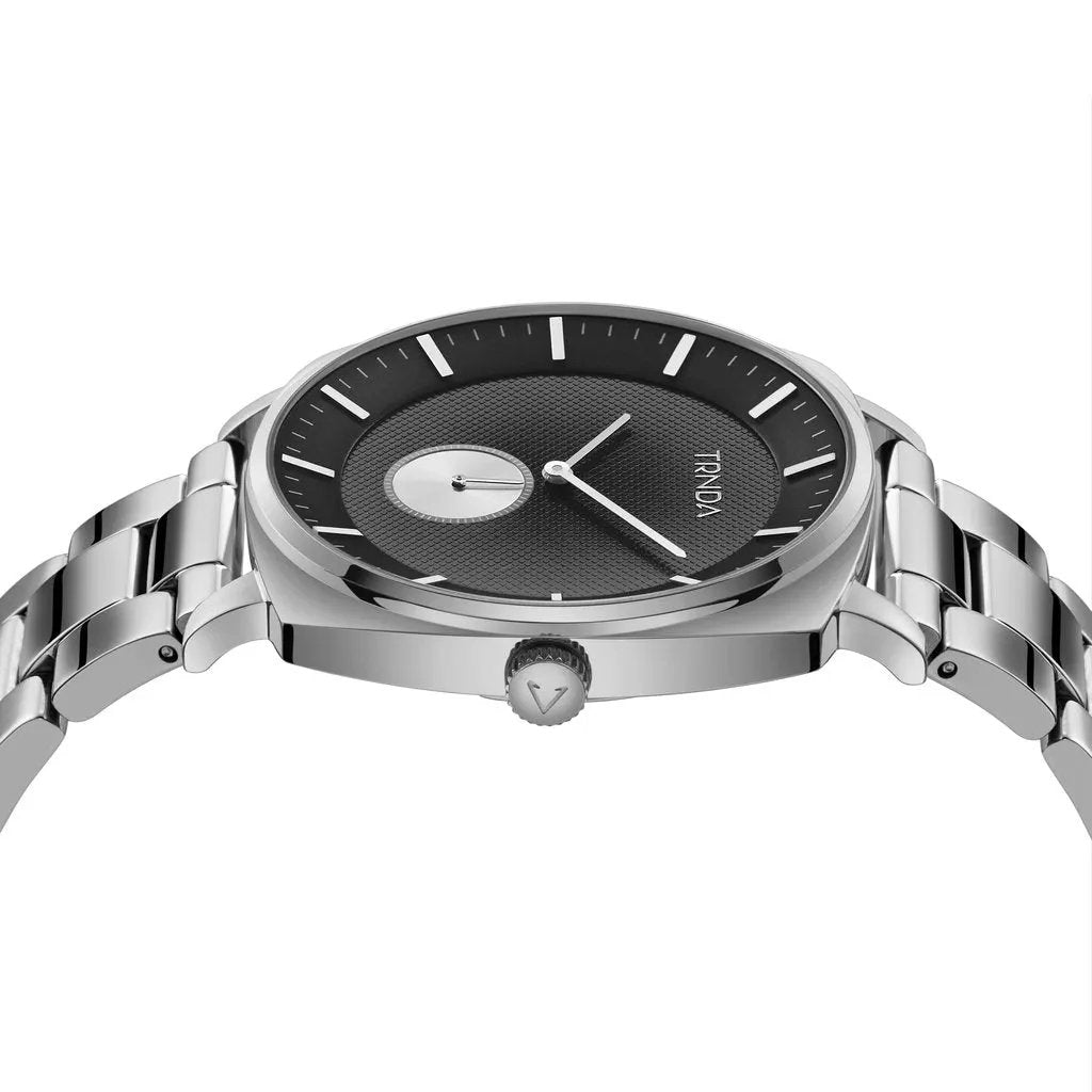 Trnda Men's Stainless Steel Watch, Gradient Dark Grey Dial | Trnda-Sq45 by TRNDA