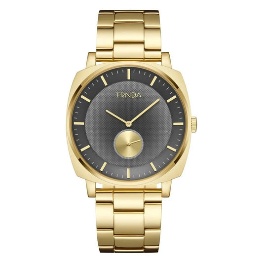 Trnda Men's Gold Stainless Steel Watch, Grey Dial | Trnda-45mm by TRNDA