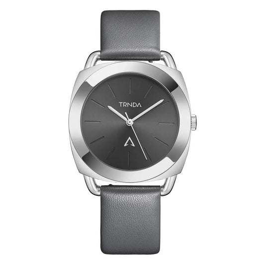 Trnda Women's Stainless Steel Watch, Gray Leather Band | Trn-W35.8 by TRNDA