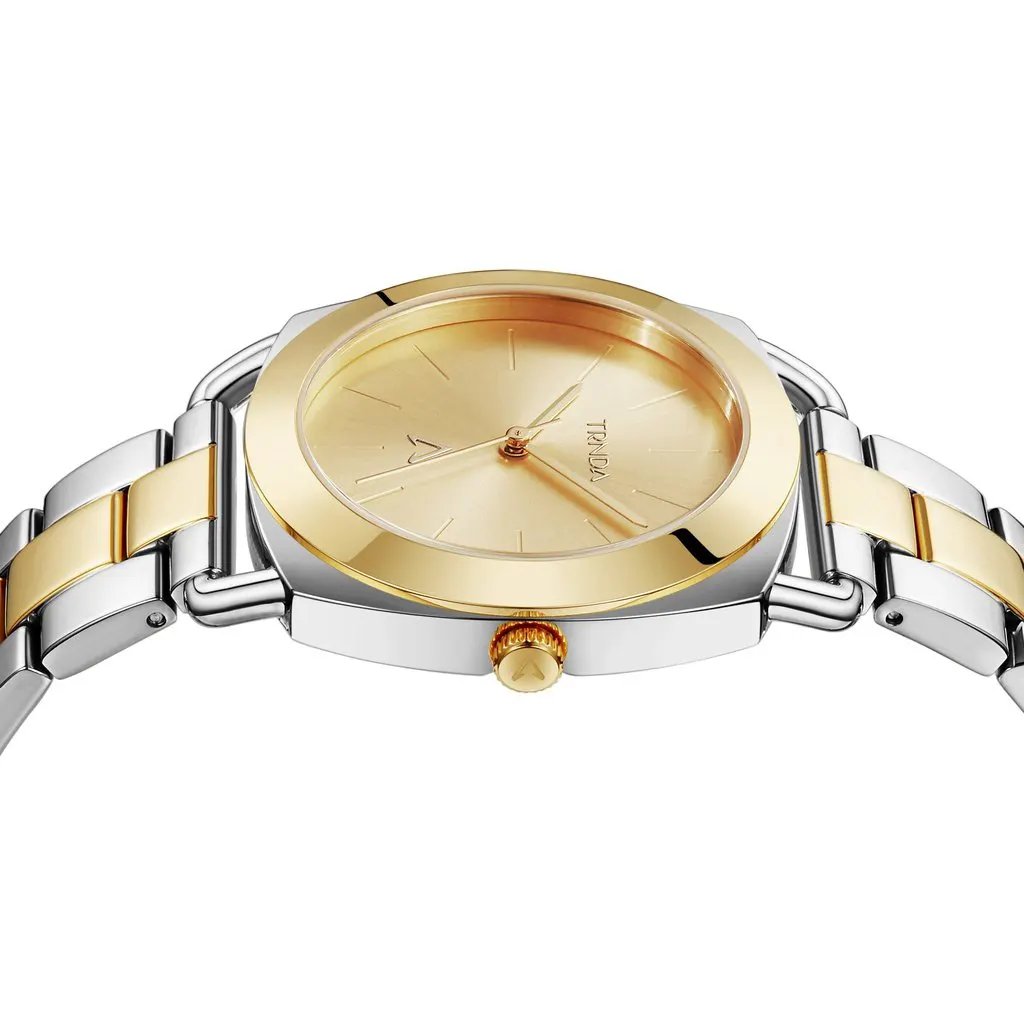 Trnda Women's Stainless Steel Watch, Silver-Gold Band | Trn-35.8 by TRNDA