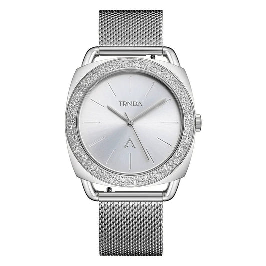 Trnda Women's Stainless Steel Watch, Silver Mesh Band | Trn-35.8s by TRNDA