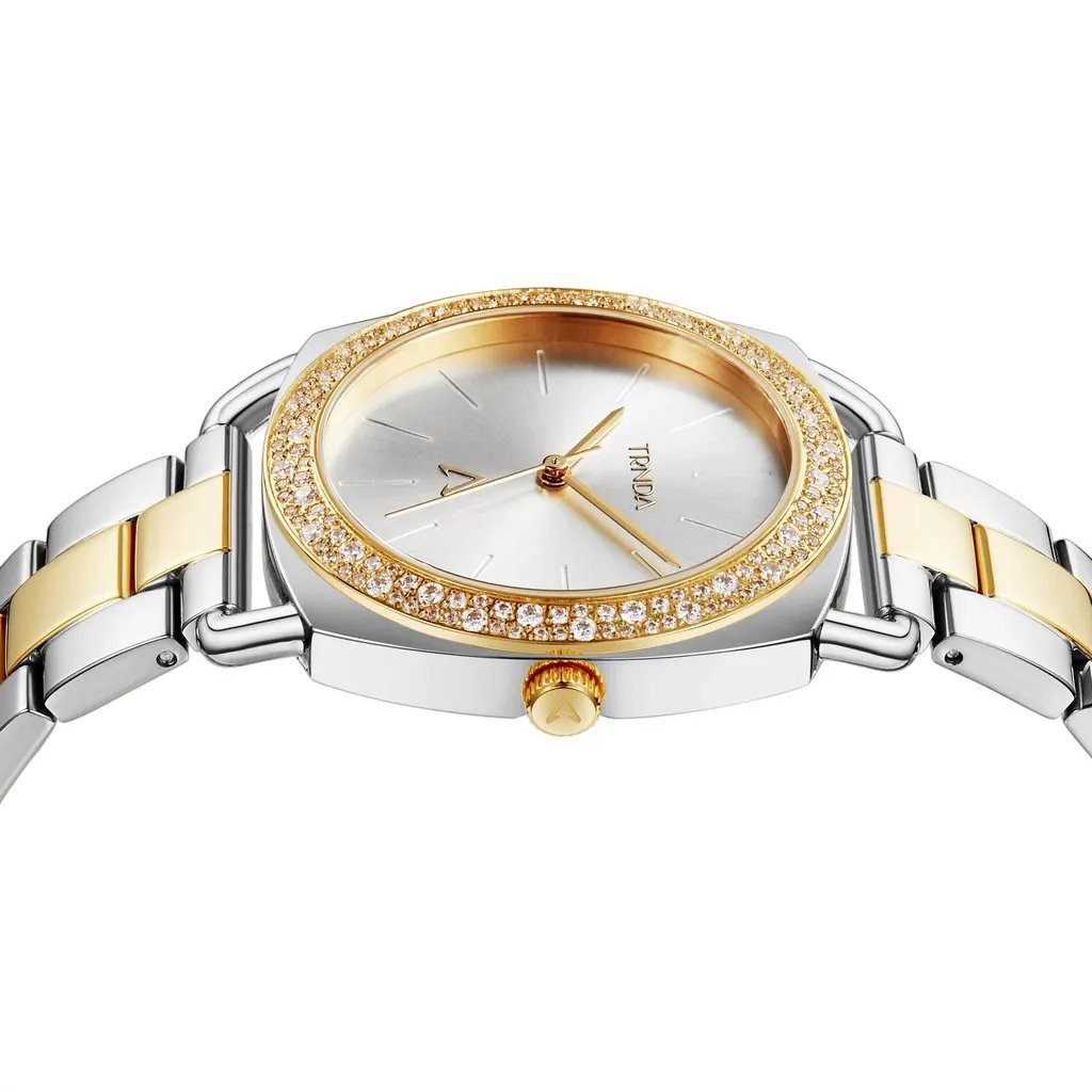 Trnda Women's Stainless Steel Watch, Silver Dial | Trn-Ss35g by TRNDA