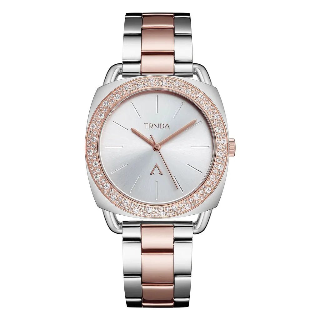 Trnda Women's Stainless Steel Watch, Silver-Rose Gold | Trnda-Ss35 by TRNDA