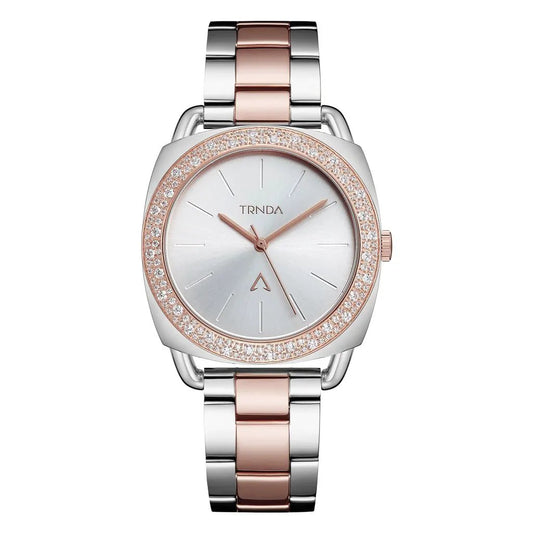 Trnda Women's Stainless Steel Watch, Silver-Rose Gold | Trnda-Ss35 by TRNDA