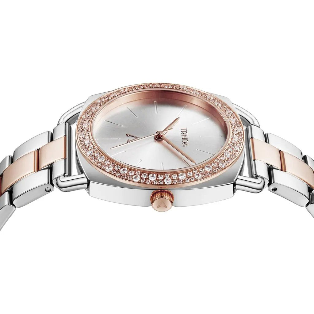 Trnda Women's Stainless Steel Watch, Silver-Rose Gold | Trnda-Ss35 by TRNDA