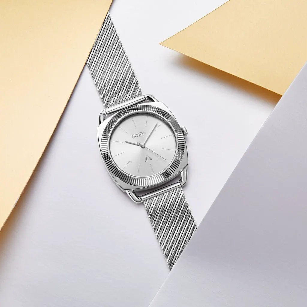 Trnda Women's Stainless Steel Watch, Silver Dial | Trnda-Ss35.8 by TRNDA