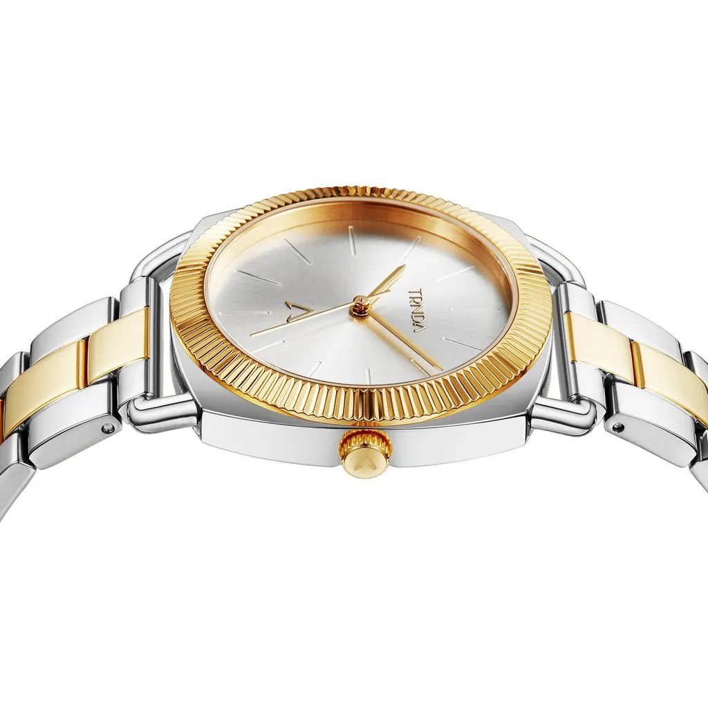 Trnda Women's Stainless Steel Watch, Silver-Gold Band | Trn-35.8mm by TRNDA