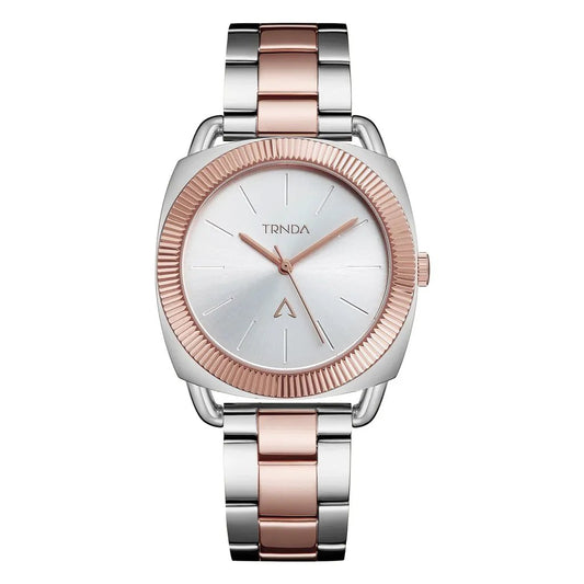 Trnda Women's Stainless Steel Watch, Silver-Rose Gold | Tr35s by TRNDA