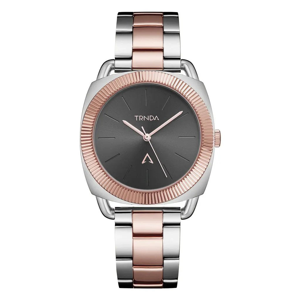 Trnda Women's Stainless Steel Watch, Two Tone Silver-Rose Gold | Trn-Wch-001 by TRNDA