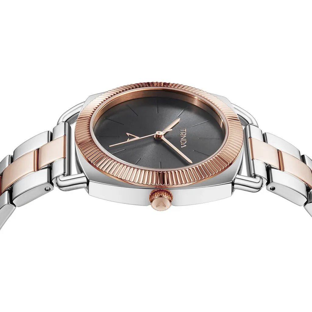 Trnda Women's Stainless Steel Watch, Two Tone Silver-Rose Gold | Trn-Wch-001 by TRNDA