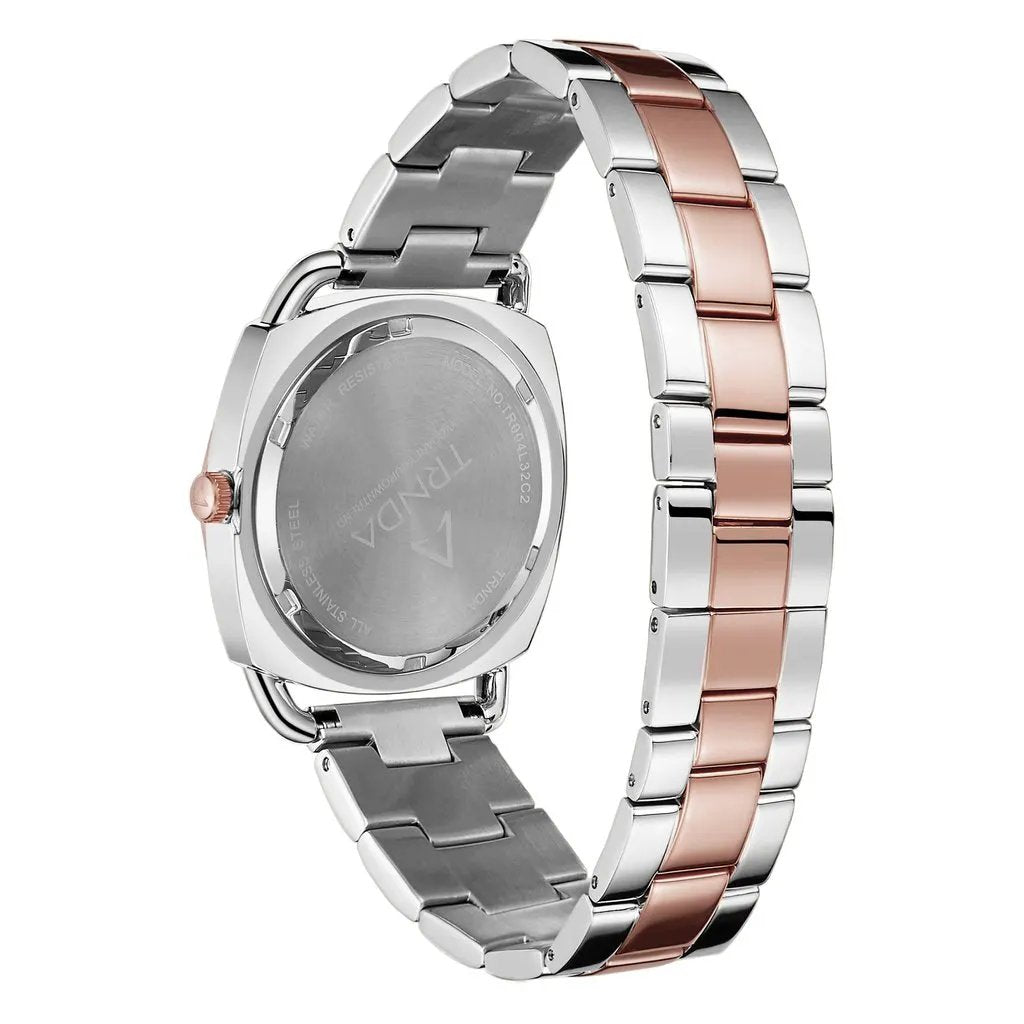 Trnda Women's Stainless Steel Watch, Two Tone Silver-Rose Gold | Trn-Wch-001 by TRNDA