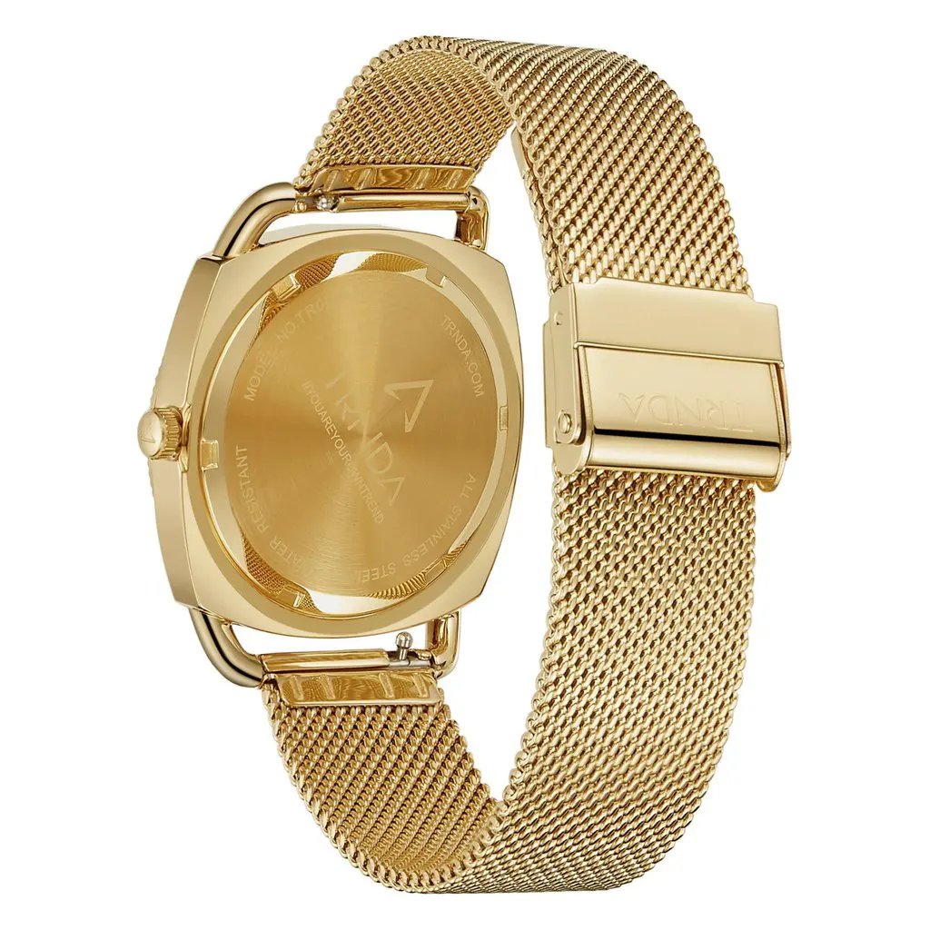 Trnda Women's Watch With Gold Stainless Steel Case And Gold Stainless Steel Band by TRNDA