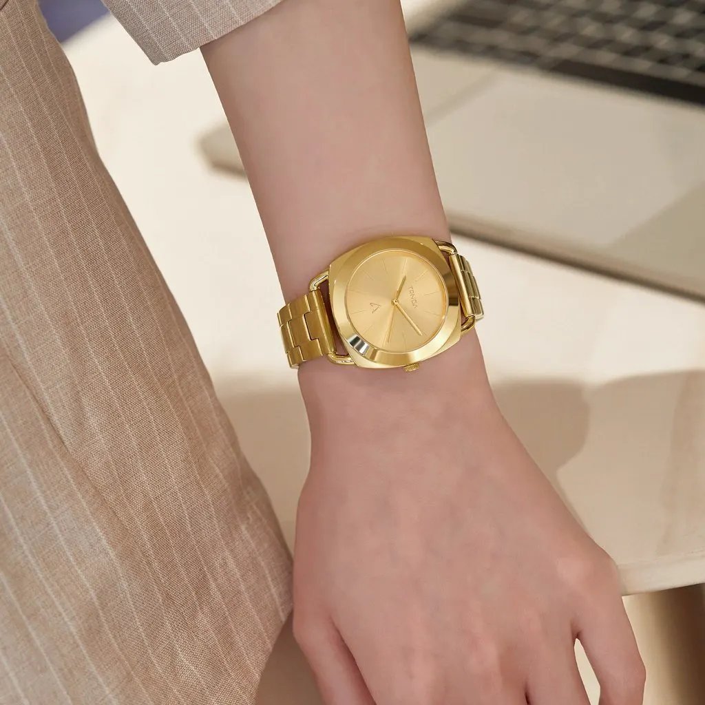 Trnda Women's Gold Stainless Steel Watch, Unique Dial | Trnda35.8 by TRNDA