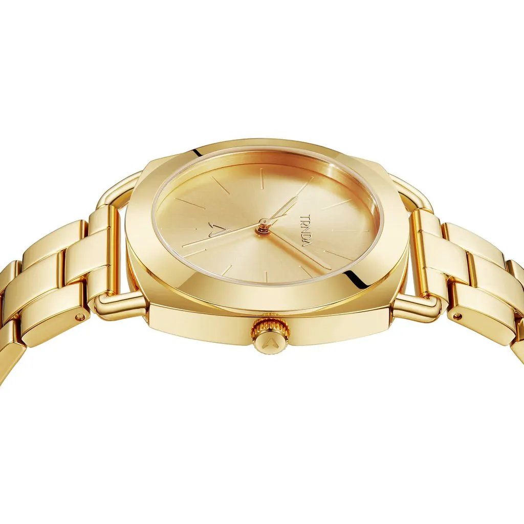 Trnda Women's Gold Stainless Steel Watch, Unique Dial | Trnda35.8 by TRNDA