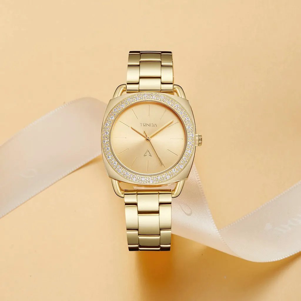 Trnda Women's Gold Stainless Steel Watch, Gold Dial | Trnda35.8 by TRNDA