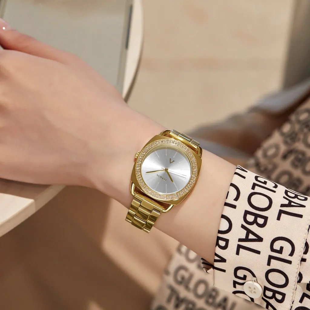 Trnda Women's Gold Stainless Steel Watch, Silver Dial | Trnda35.8 by TRNDA