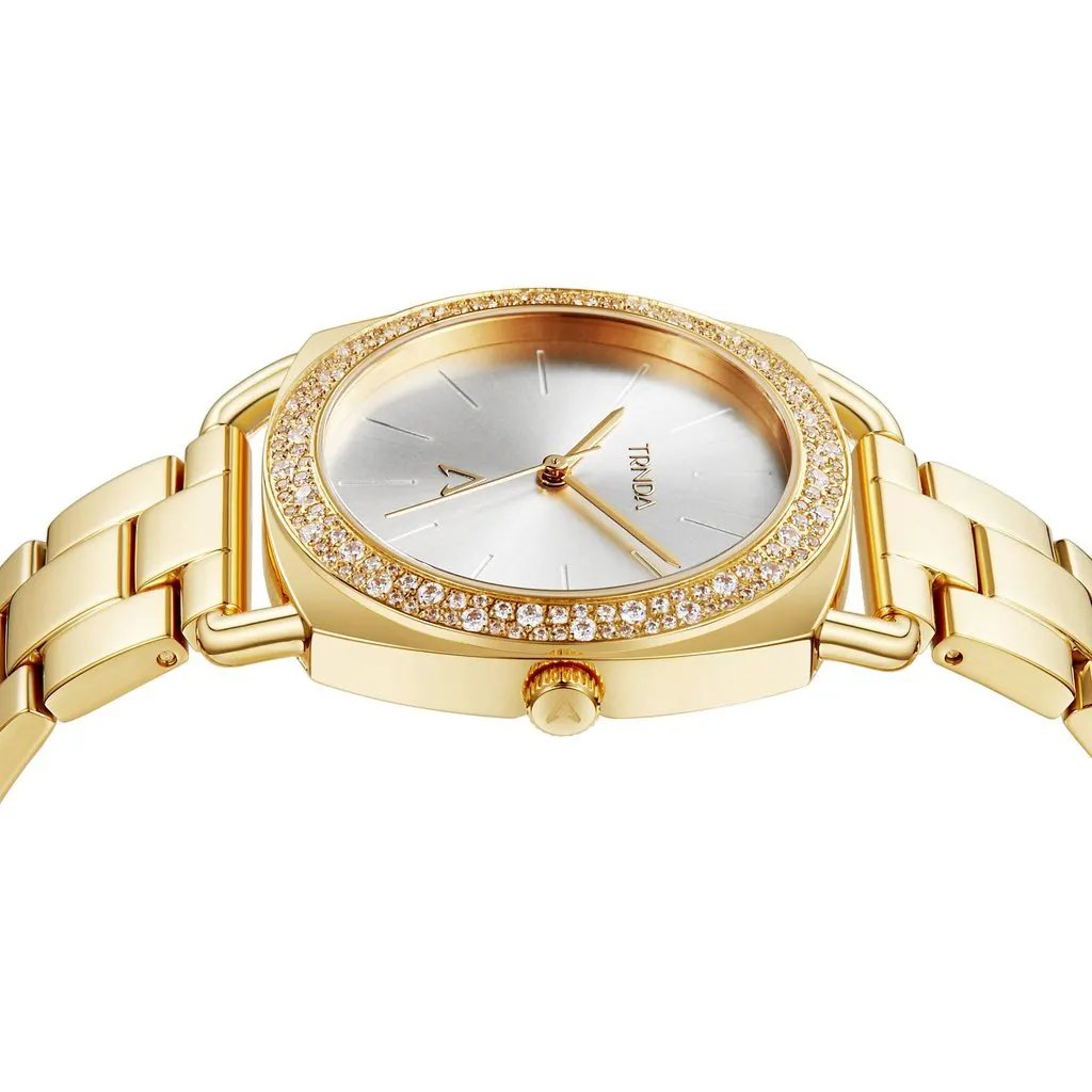 Trnda Women's Gold Stainless Steel Watch, Silver Dial | Trnda35.8 by TRNDA