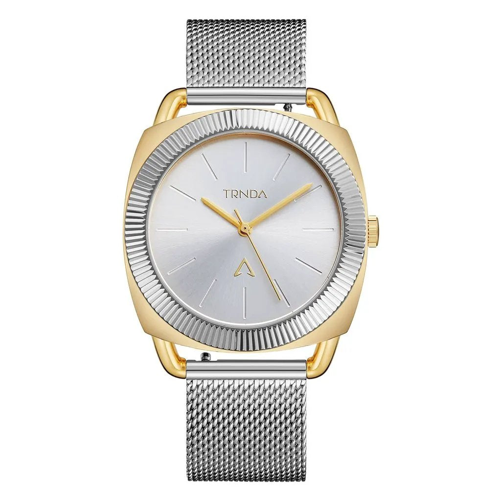 Trnda Women's Gold Stainless Steel Watch, Silver Dial | Trn-35.8-Sm by TRNDA